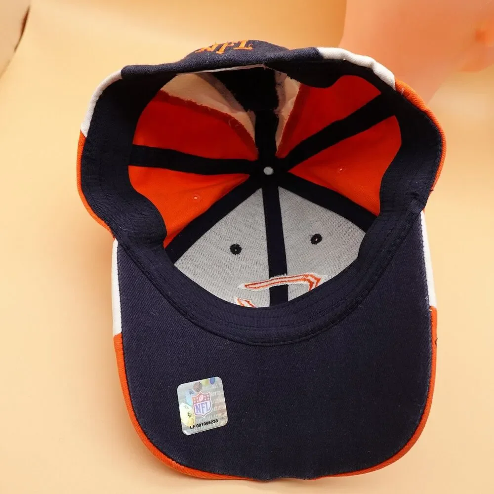 Chicago Bears Hat Cap Strap Back One Size Navy Orange White NFL Football Mens